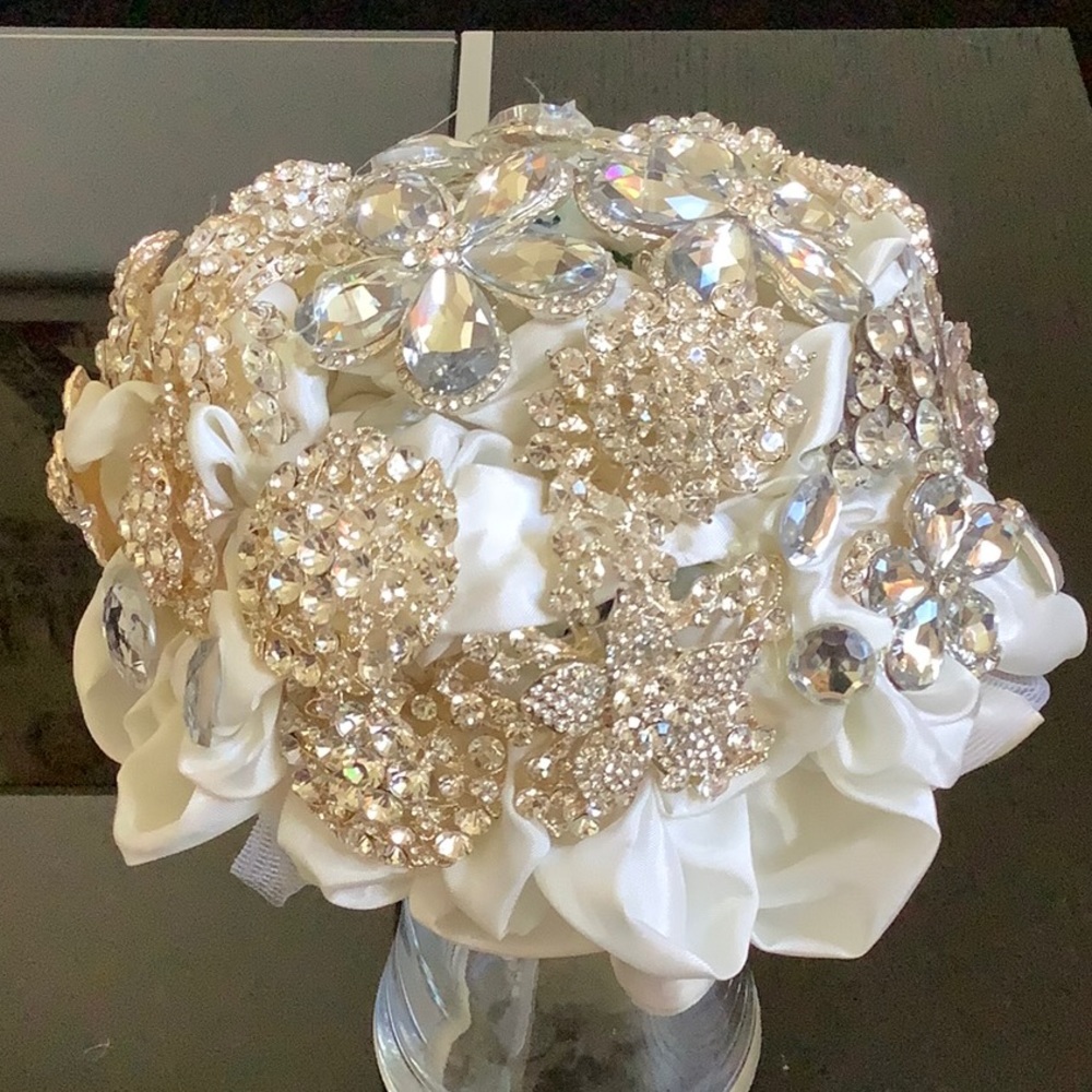 Bridal bouquet made with all Swarovski crystals